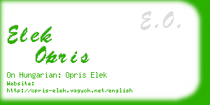 elek opris business card